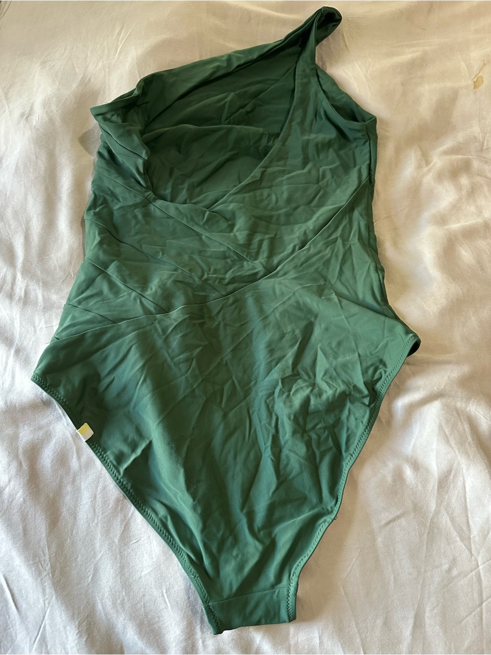 summersalt Forest Green One-Shoulder Swimsuit - Picture 2 of 3